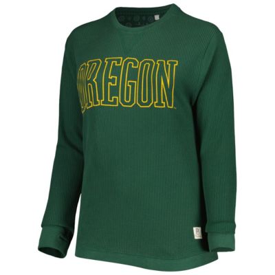 NCAA Oregon Ducks Surf Plus Southlawn Waffle-Knit Thermal Tri-Blend Long Sleeve T-Shirt
