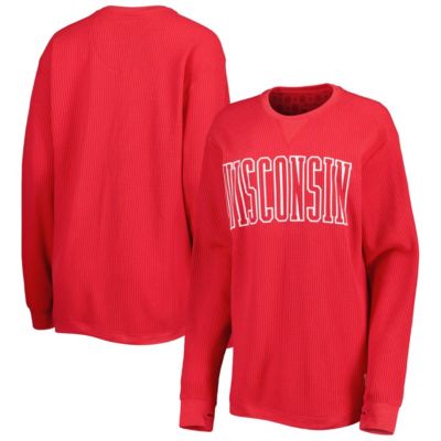 NCAA Wisconsin Badgers Surf Plus Southlawn Waffle-Knit Thermal Tri-Blend Long Sleeve T-Shirt