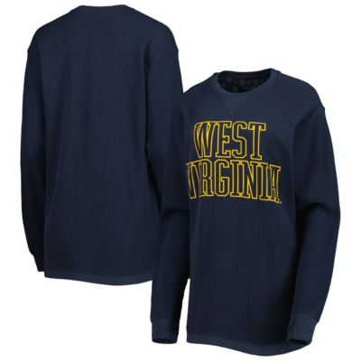 NCAA West Virginia Mountaineers Surf Plus Southlawn Waffle-Knit Thermal Tri-Blend Long Sleeve T-Shirt