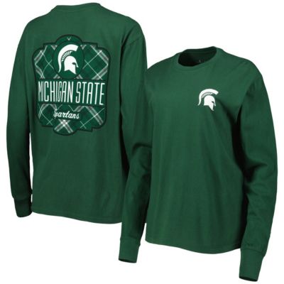 NCAA Michigan State Spartans Valencia Plaid 2-Hit Long Sleeve T-Shirt