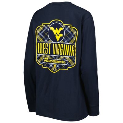 NCAA West Virginia Mountaineers Valencia Plaid 2-Hit Long Sleeve T-Shirt