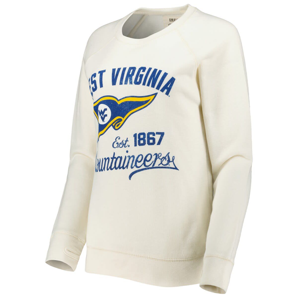 NCAA West Virginia Mountaineers Old Standard Pennant Knobi Raglan Pullover Sweatshirt