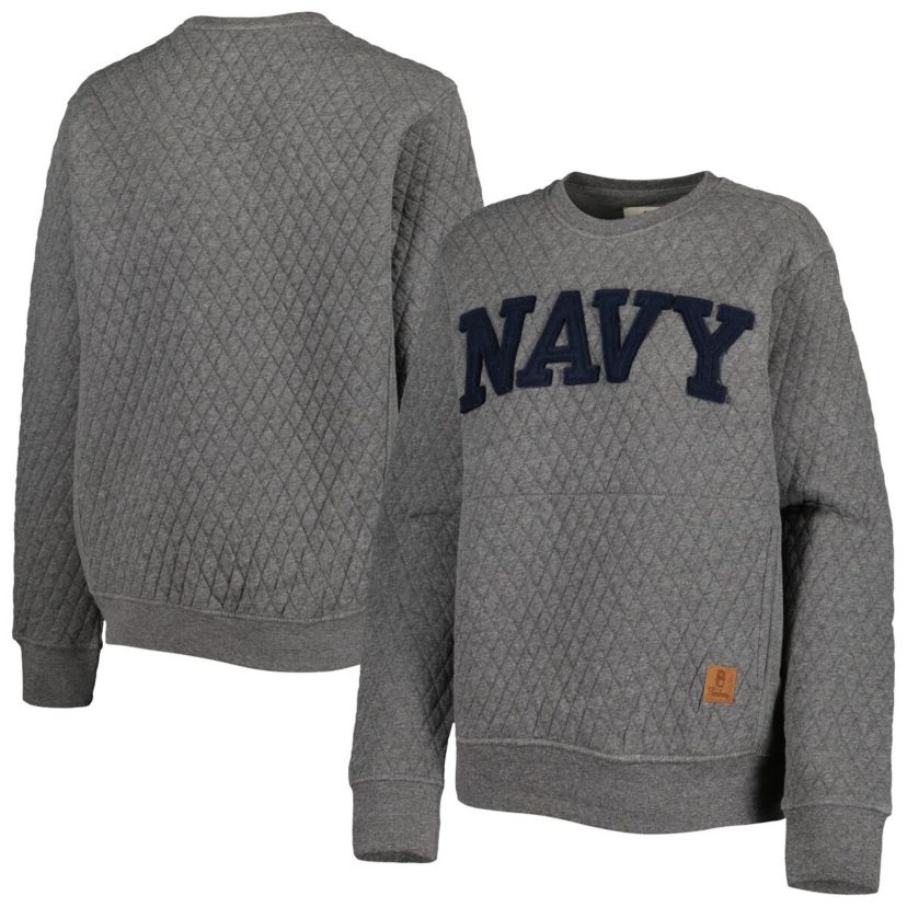 Navy Midshipmen NCAA Midshipmen Moose Quilted Pullover Sweatshirt