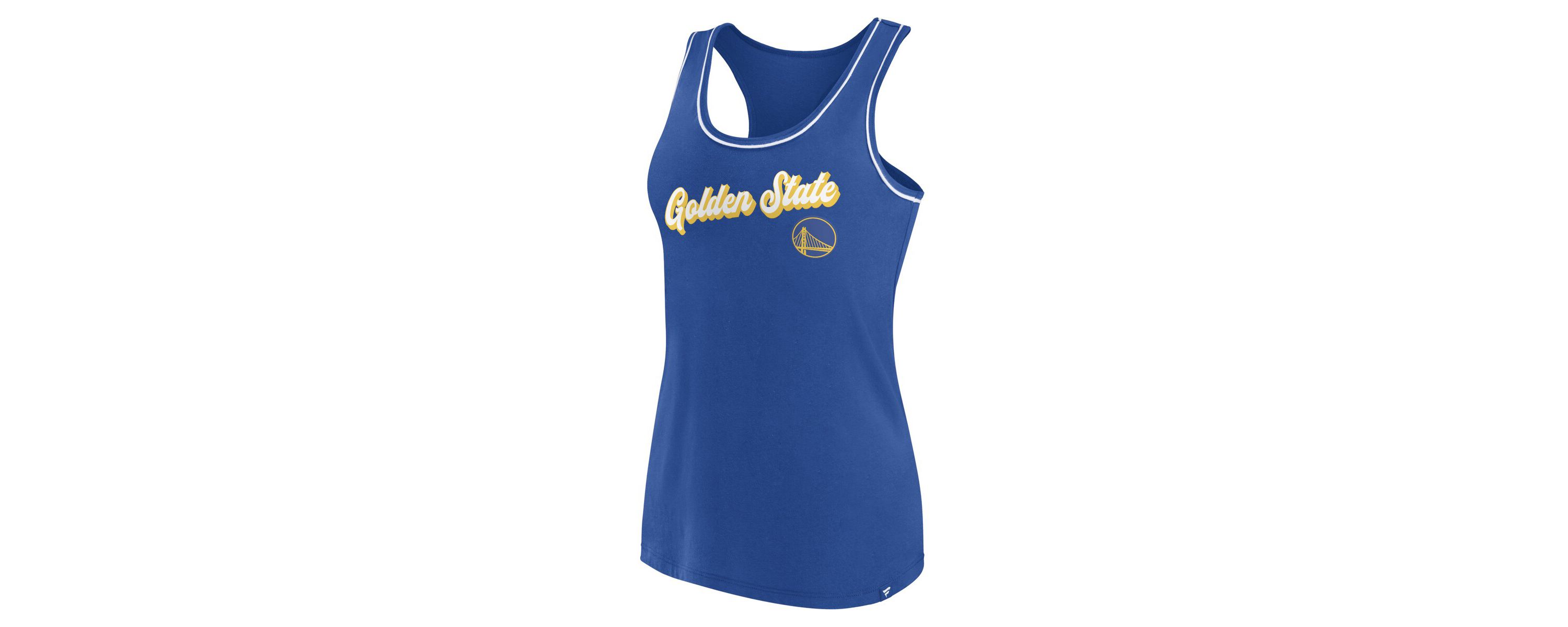 NBA Fanatics Golden State Warriors Wordmark Logo Racerback Tank Top