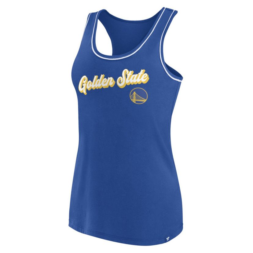 NBA Fanatics Golden State Warriors Wordmark Logo Racerback Tank Top