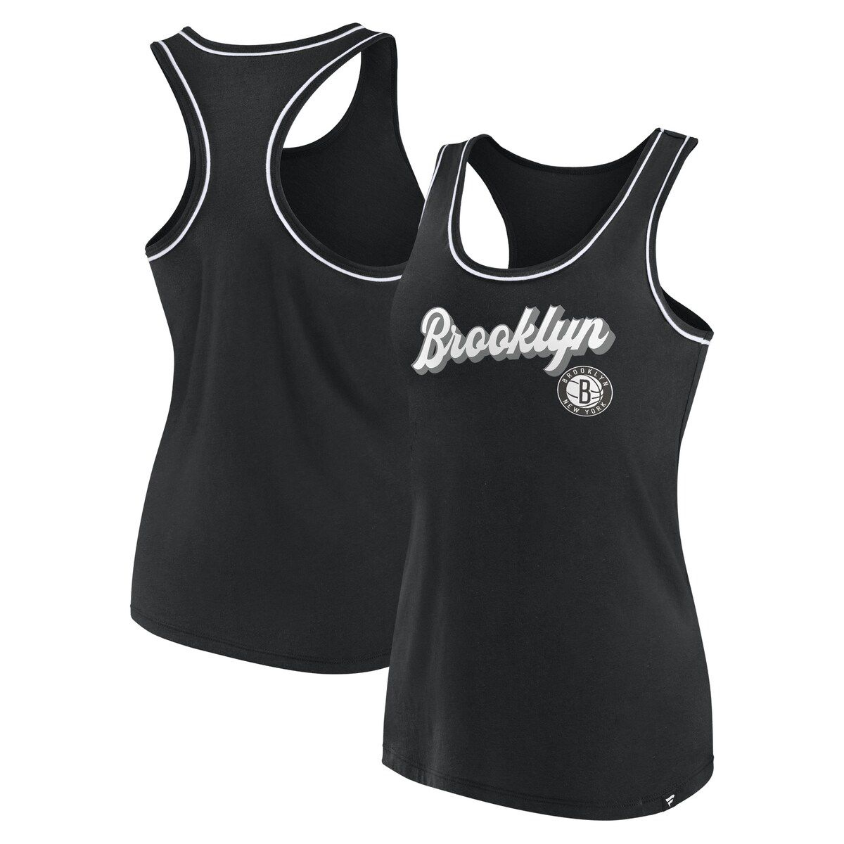 NBA Fanatics Brooklyn Nets Wordmark Logo Racerback Tank Top