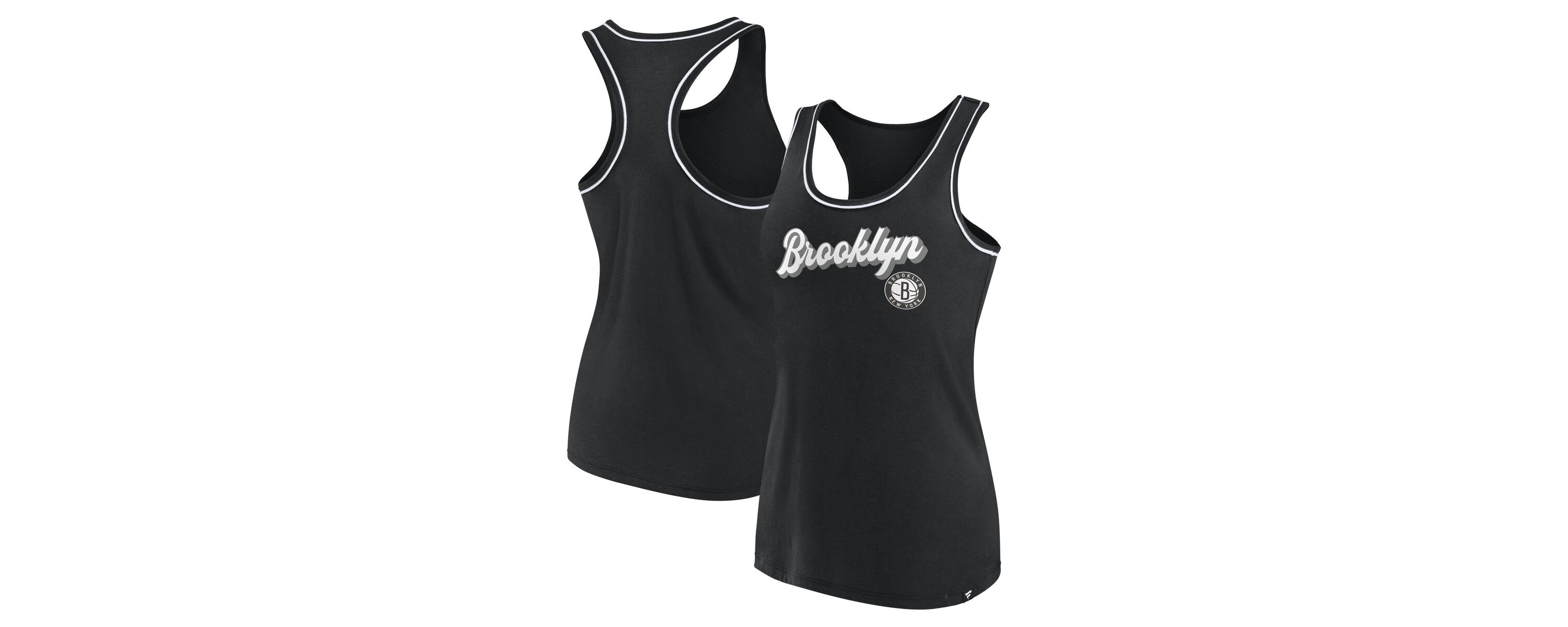 NBA Fanatics Brooklyn Nets Wordmark Logo Racerback Tank Top