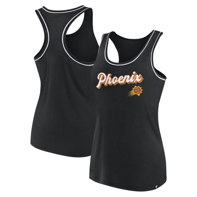 NBA Fanatics Phoenix Suns Wordmark Logo Racerback Tank Top