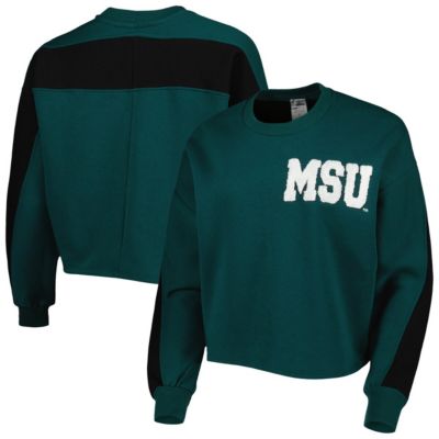 NCAA Michigan State Spartans Back To Reality Colorblock Pullover Sweatshirt
