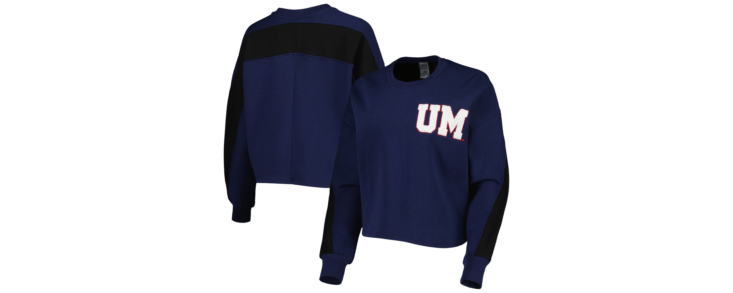 NCAA Ole Miss Rebels Back To Reality Colorblock Pullover Sweatshirt
