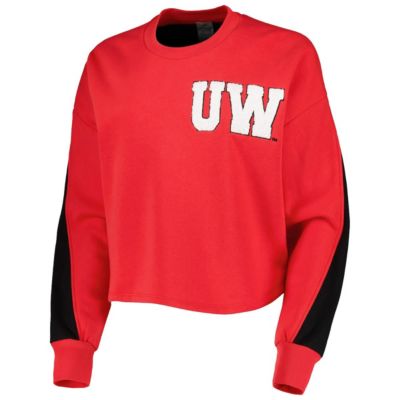 NCAA Wisconsin Badgers Back To Reality Colorblock Pullover Sweatshirt