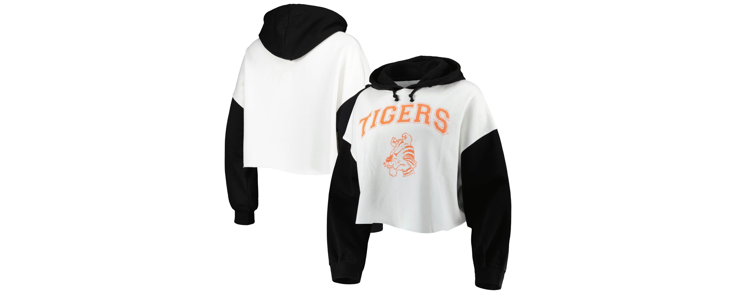 NCAA Clemson Tigers Good Time Color Block Cropped Hoodie