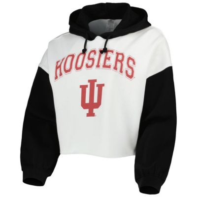 NCAA Indiana Hoosiers Good Time Color Block Cropped Hoodie