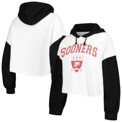 NCAA Oklahoma Sooners Good Time Color Block Cropped Hoodie