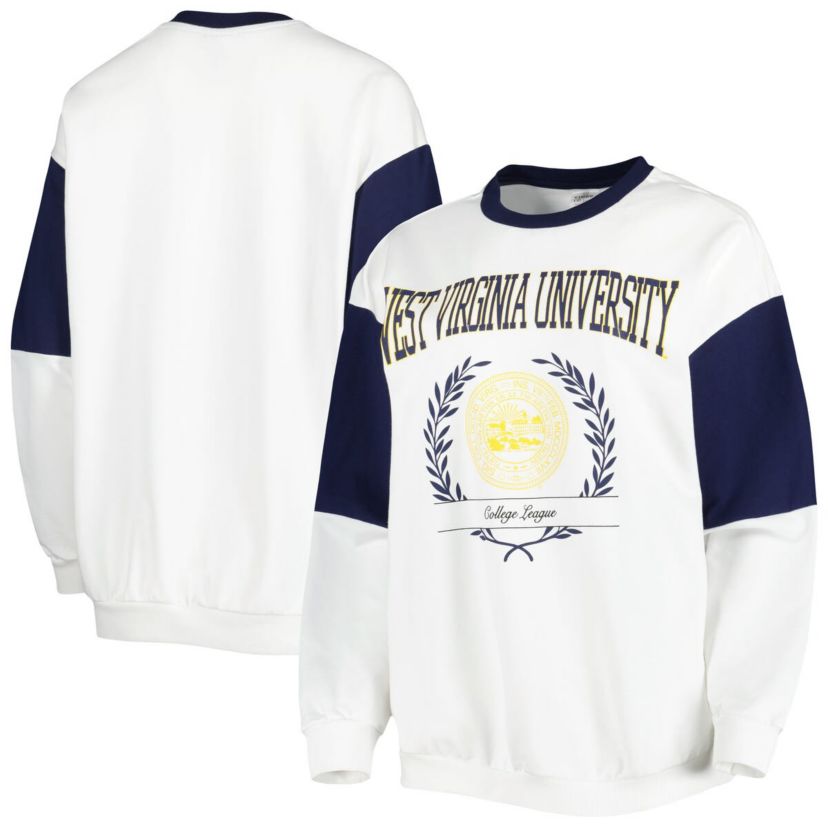 NCAA West Virginia Mountaineers Its A Vibe Dolman Pullover Sweatshirt