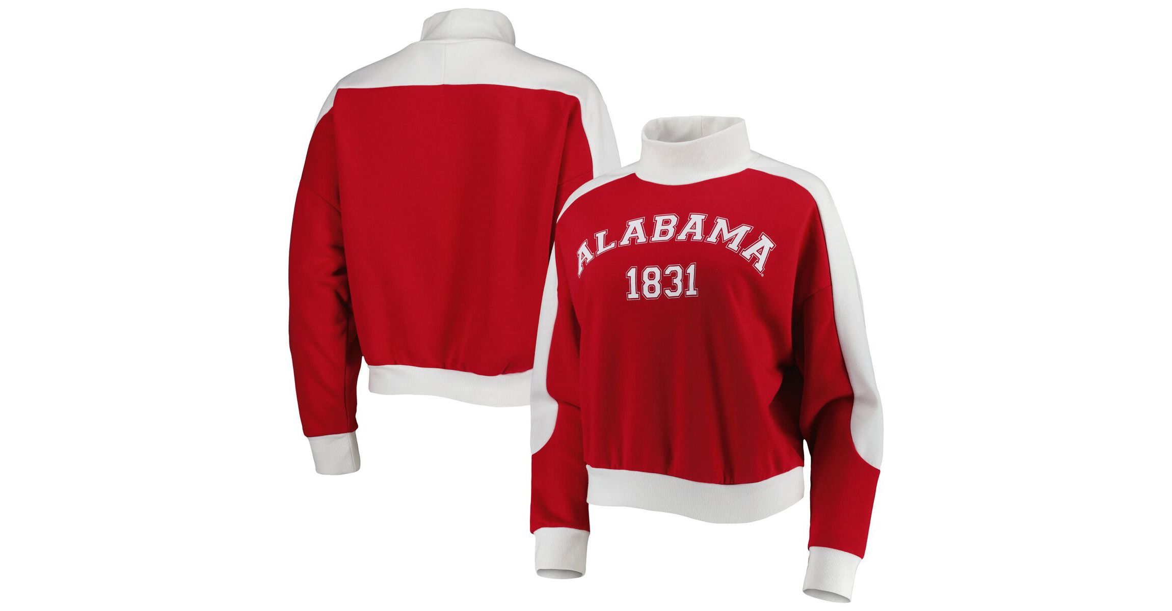 Alabama Crimson Tide NCAA Alabama Tide Make it a Mock Sporty Pullover Sweatshirt