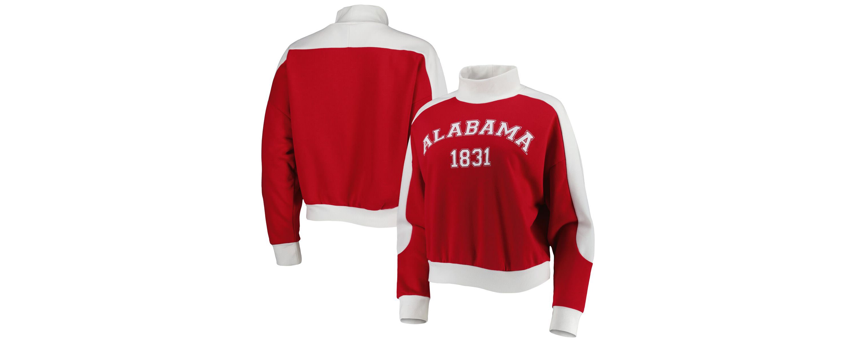 Alabama Crimson Tide NCAA Alabama Tide Make it a Mock Sporty Pullover Sweatshirt