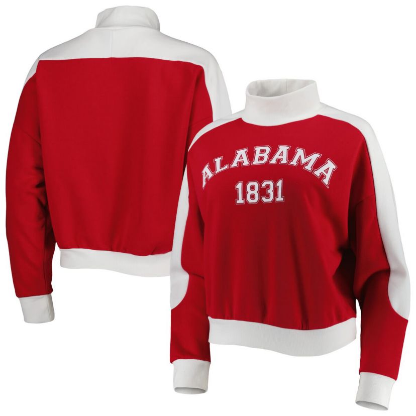 Alabama Crimson Tide NCAA Alabama Tide Make it a Mock Sporty Pullover Sweatshirt