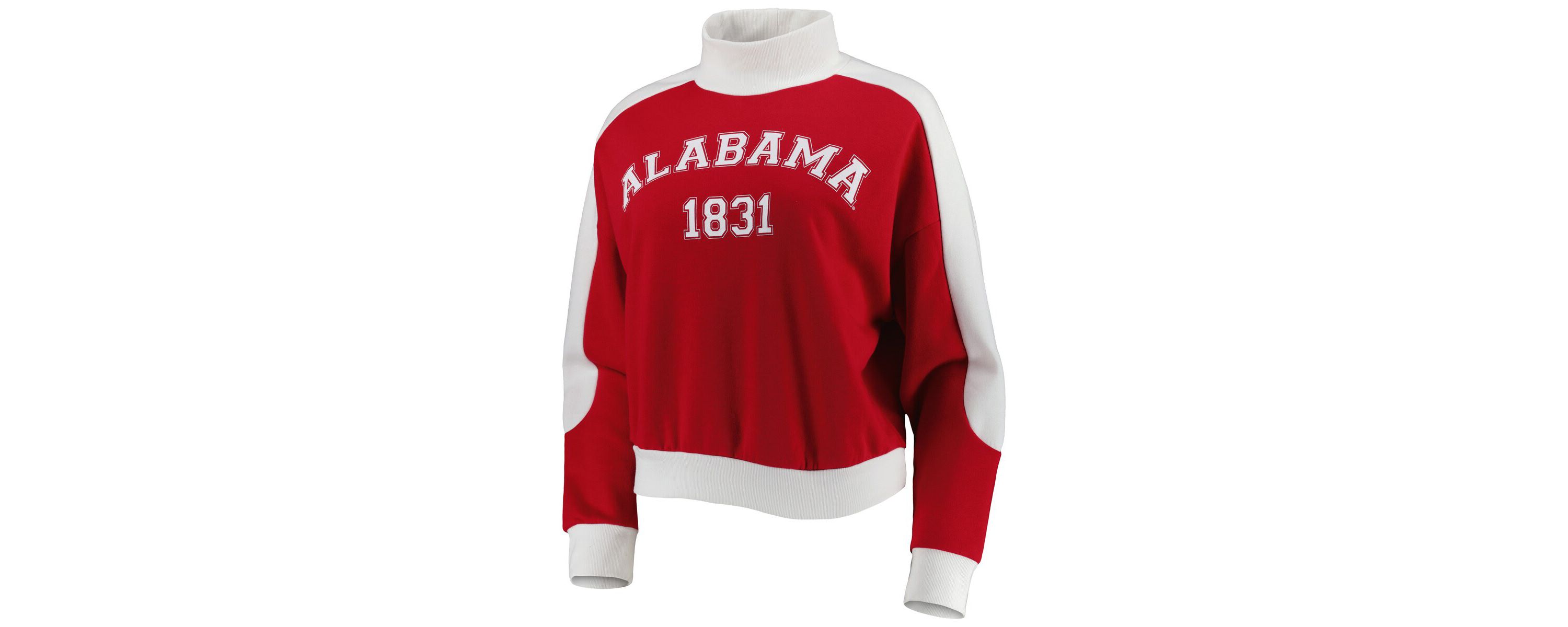 Alabama Crimson Tide NCAA Alabama Tide Make it a Mock Sporty Pullover Sweatshirt