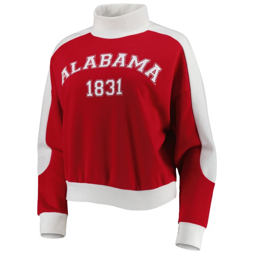 Alabama Crimson Tide NCAA Alabama Tide Make it a Mock Sporty Pullover Sweatshirt