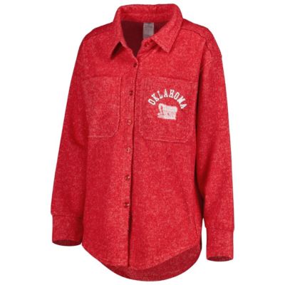 NCAA Oklahoma Sooners Switch It Up Tri-Blend Button-Up Shacket