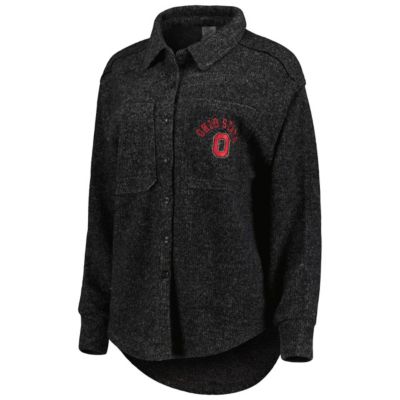 NCAA Ohio State Buckeyes Switch It Up Tri-Blend Button-Up Shacket