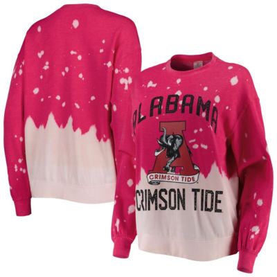 Alabama Crimson Tide NCAA Twice As Nice Faded Dip-Dye Pullover Long Sleeve Top