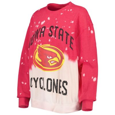 NCAA Iowa State Cyclones Twice As Nice Faded Dip-Dye Pullover Long Sleeve Top