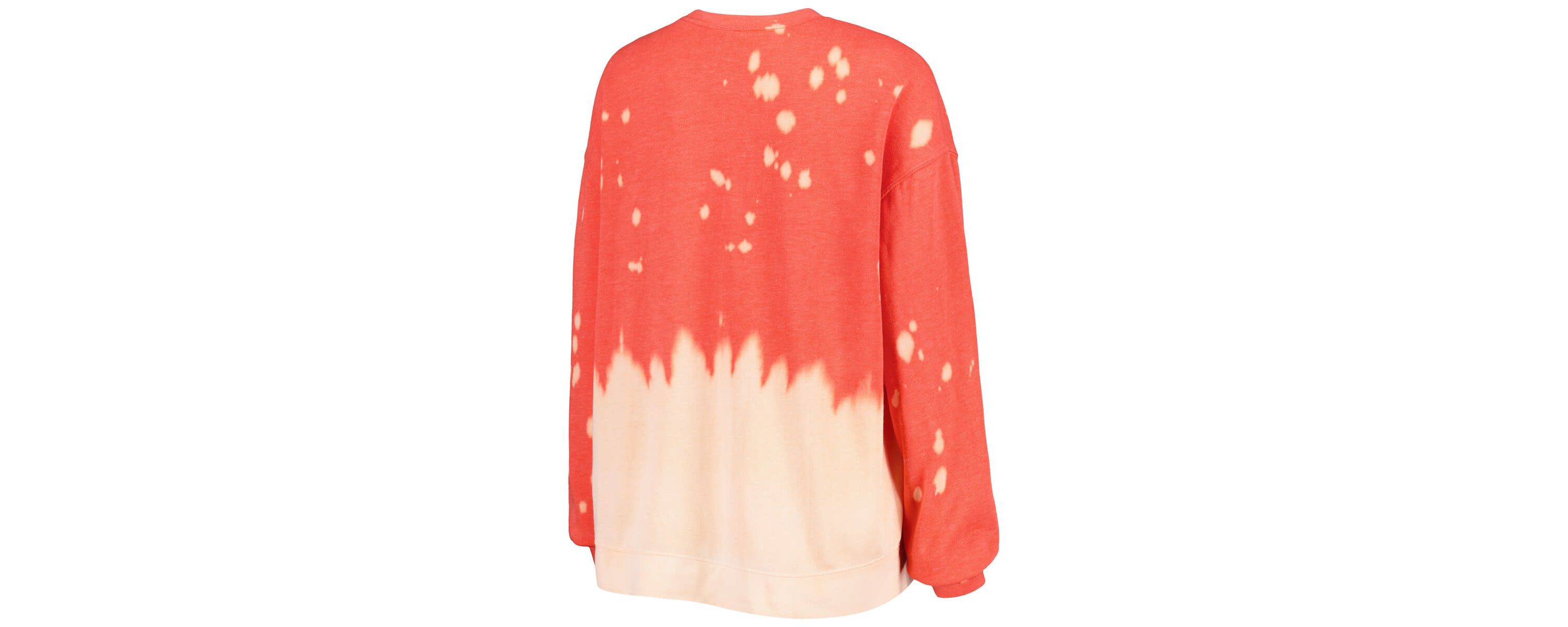 NCAA Nebraska Huskers Twice As Nice Faded Dip-Dye Pullover Long Sleeve Top