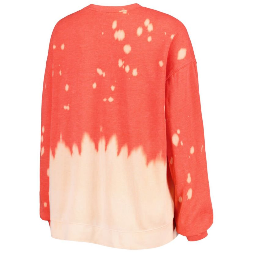 NCAA Nebraska Huskers Twice As Nice Faded Dip-Dye Pullover Long Sleeve Top