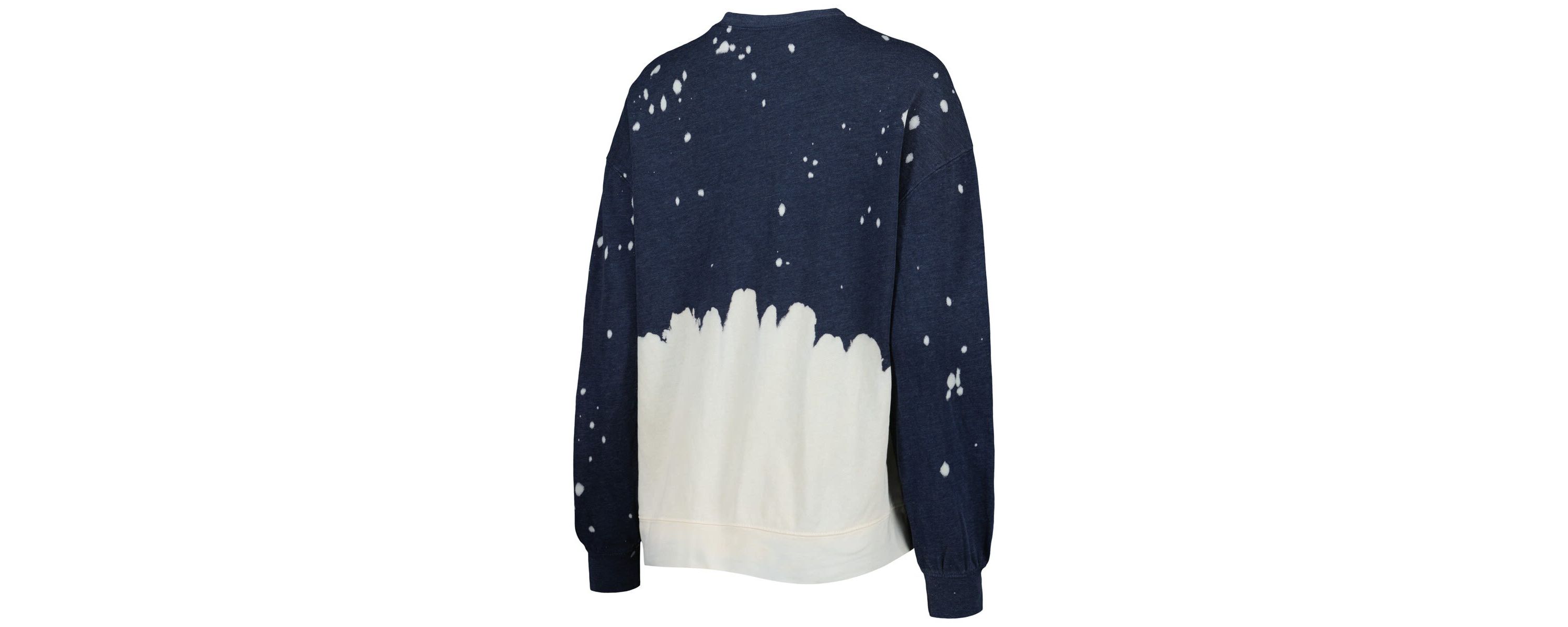 NCAA West Virginia Mountaineers Twice As Nice Faded Dip-Dye Pullover Long Sleeve Top