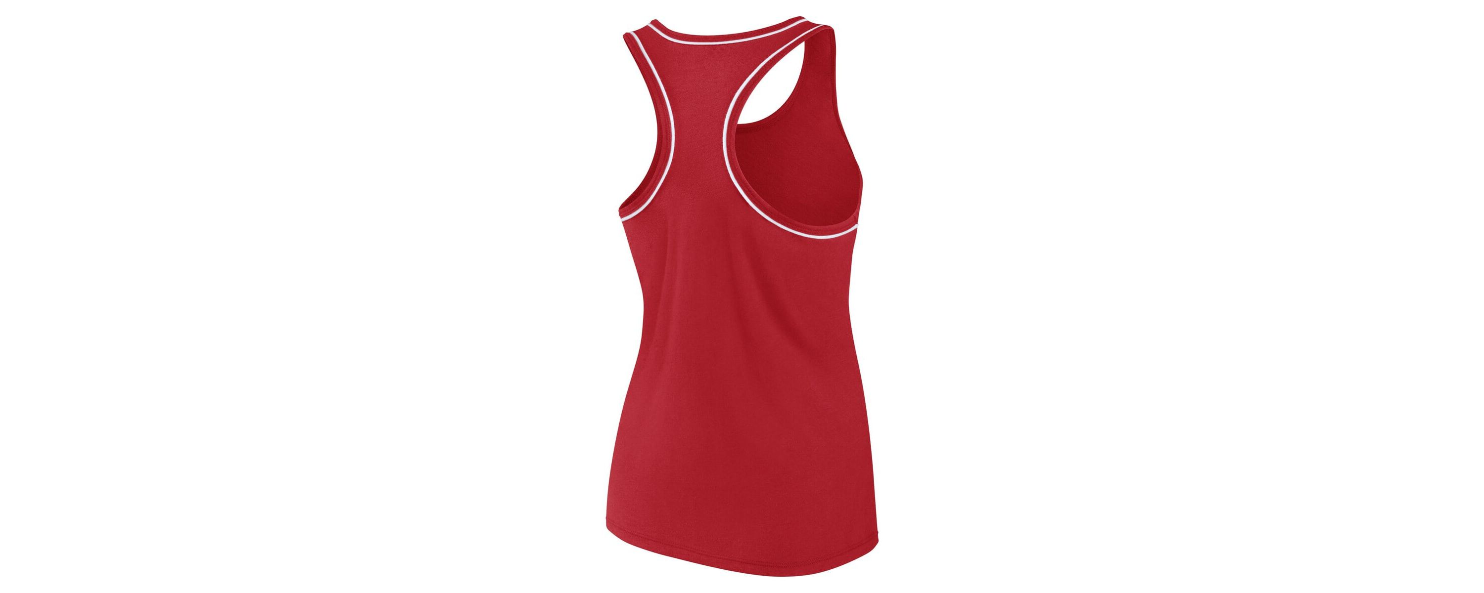 NHL Fanatics Washington Capitals Wordmark Logo Racerback Scoop Neck Tank Top