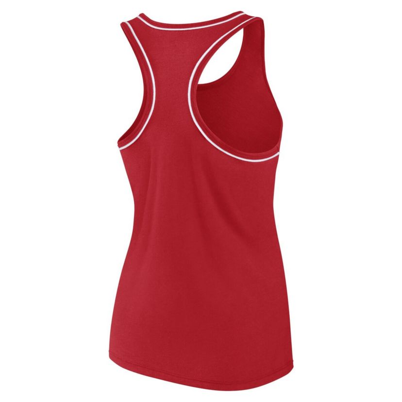 NHL Fanatics Washington Capitals Wordmark Logo Racerback Scoop Neck Tank Top
