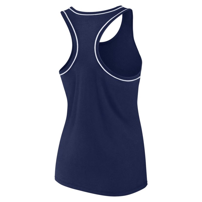 NHL Fanatics Deep Sea Seattle Kraken Wordmark Logo Racerback Scoop Neck Tank Top