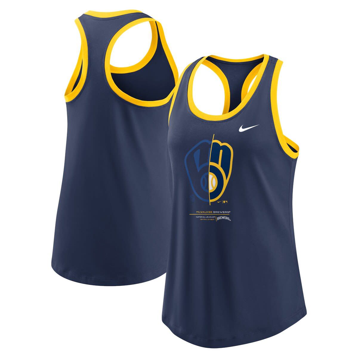 MLB Nike Milwaukee Brewers Tech Tri-Blend Tank Top