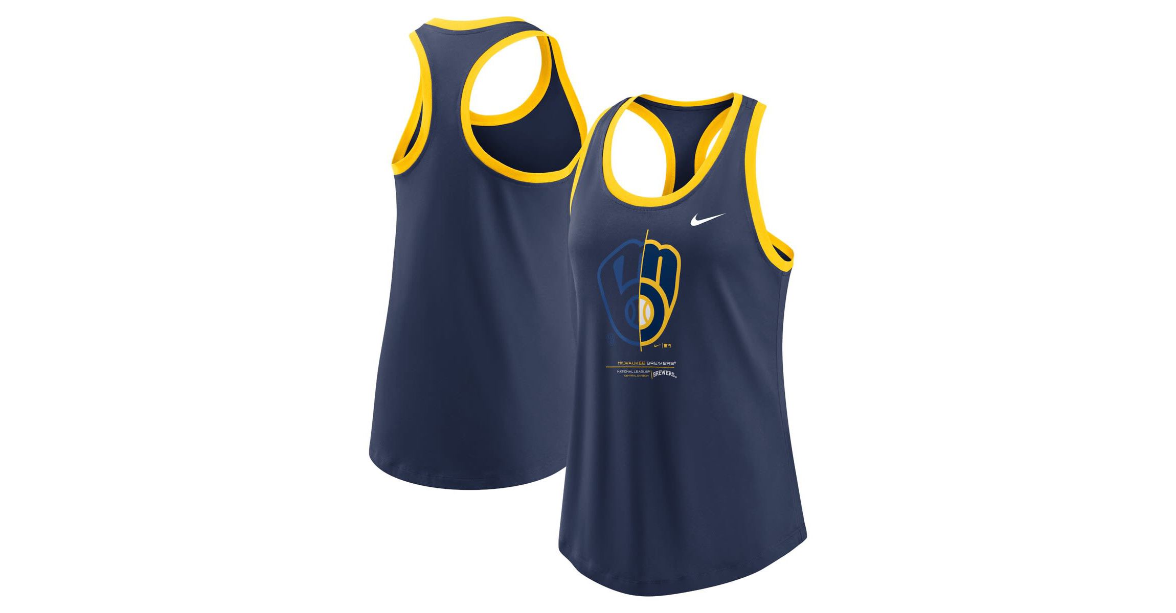 MLB Nike Milwaukee Brewers Tech Tri-Blend Tank Top