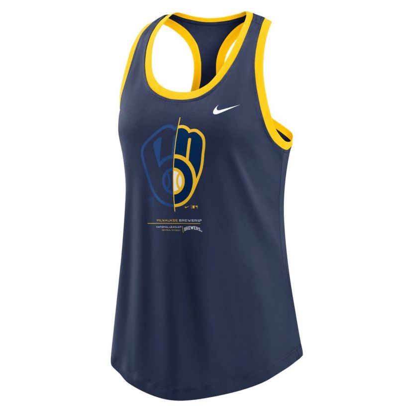MLB Nike Milwaukee Brewers Tech Tri-Blend Tank Top