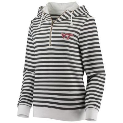 NCAA Virginia Tech Hokies Candy Stripe Tri-Blend Quarter-Zip Hoodie