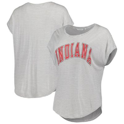 NCAA Indiana Hoosiers Day Trip Striped Scoop Neck T-Shirt