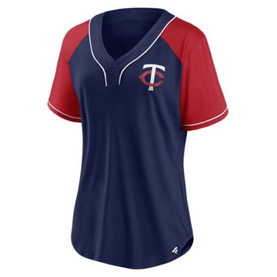 MLB Fanatics Minnesota Twins Ultimate Style Raglan V-Neck T-Shirt