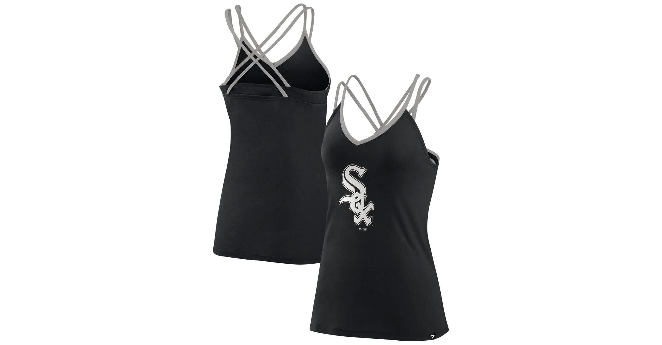 Chicago White Sox MLB Fanatics Chicago Sox Barrel It Up Cross Back V-Neck Tank Top