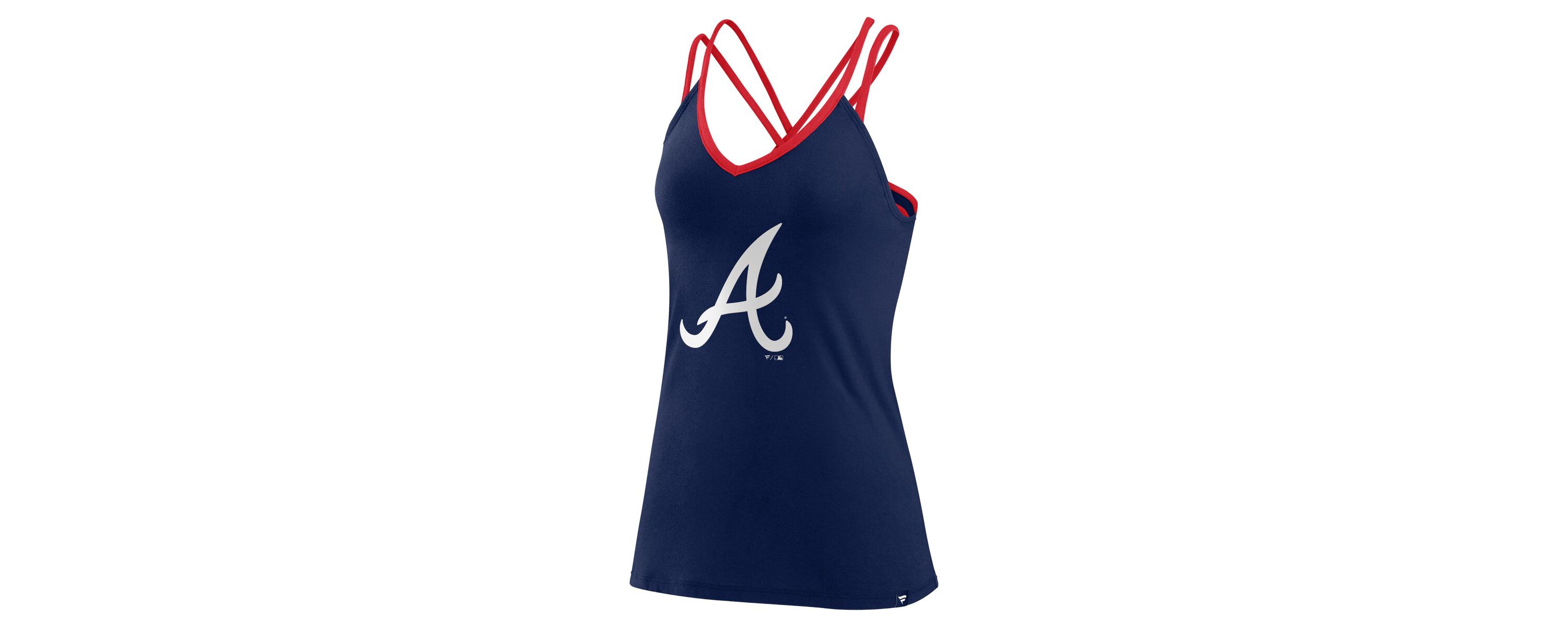 MLB Fanatics Atlanta Braves Barrel It Up Cross Back V-Neck Tank Top