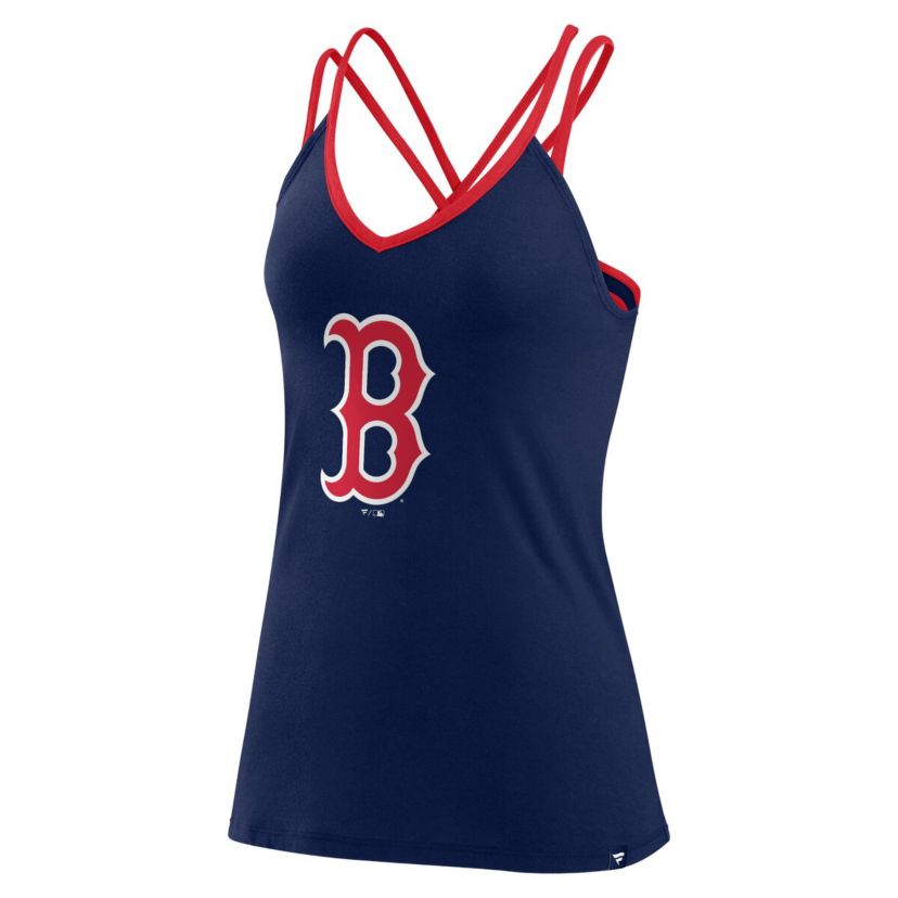 Boston Red Sox MLB Fanatics Boston Sox Barrel It Up Cross Back V-Neck Tank Top