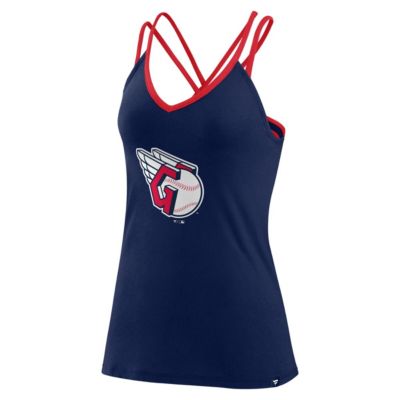 MLB Fanatics Cleveland Guardians Barrel It Up Cross Back V-Neck Tank Top