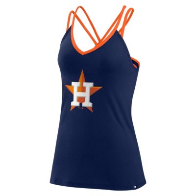 MLB Fanatics Houston Astros Barrel It Up Cross Back V-Neck Tank Top