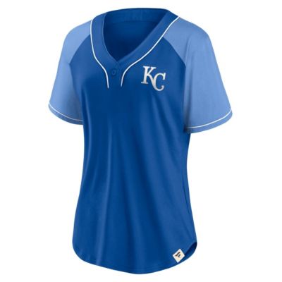 MLB Fanatics Kansas City Royals Bunt Raglan V-Neck T-Shirt