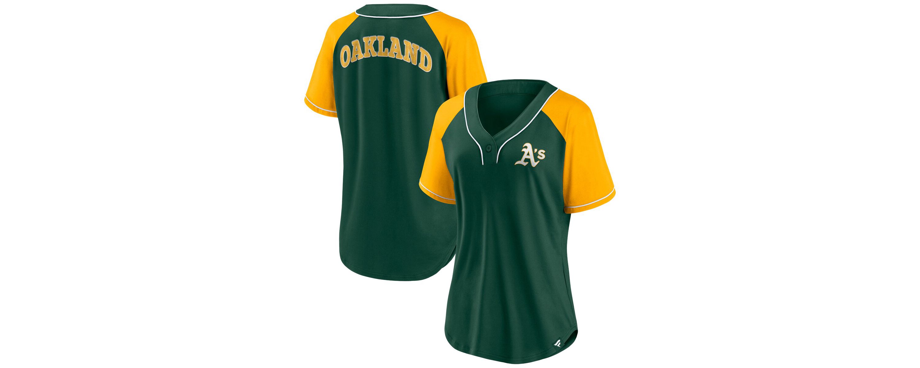 Cooperstown Teams Fanatics Oakland Athletics Ultimate Style Raglan V-Neck T-Shirt