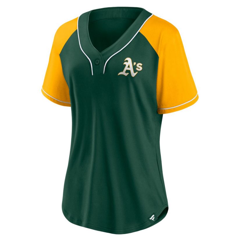 Cooperstown Teams Fanatics Oakland Athletics Ultimate Style Raglan V-Neck T-Shirt