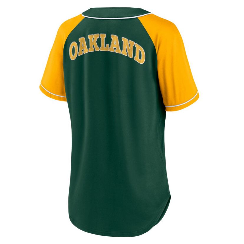 Cooperstown Teams Fanatics Oakland Athletics Ultimate Style Raglan V-Neck T-Shirt