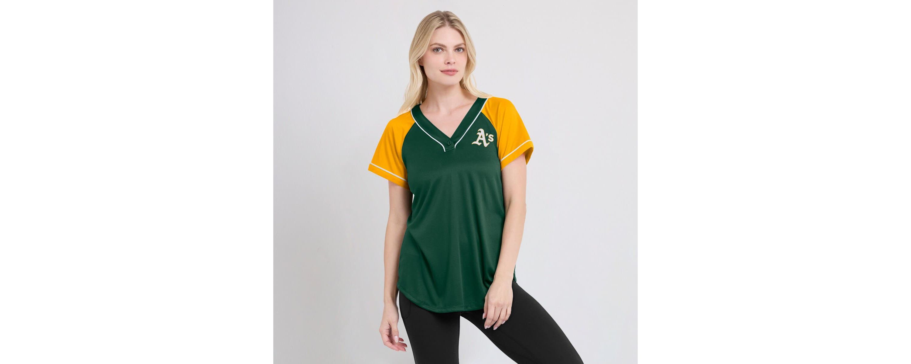 Cooperstown Teams Fanatics Oakland Athletics Ultimate Style Raglan V-Neck T-Shirt